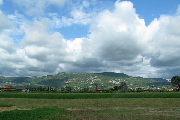 clouds and their shadows near Lezhë, Albania