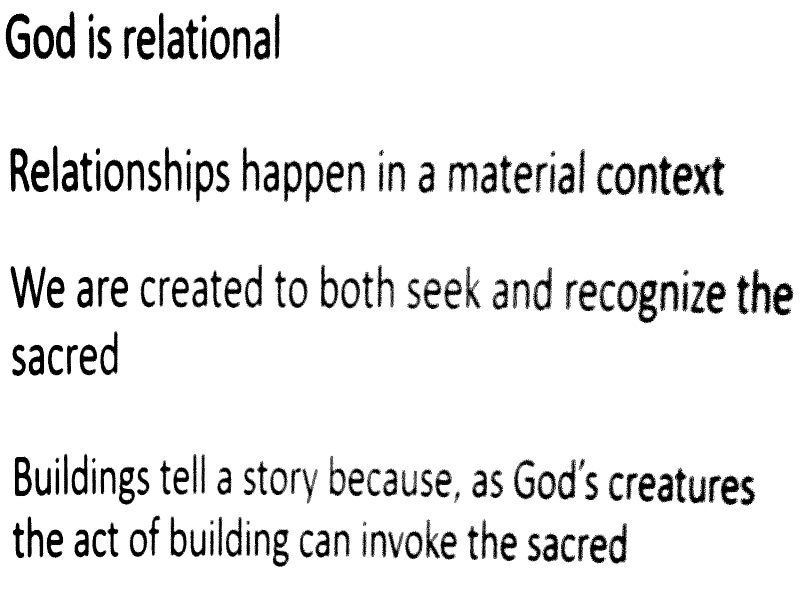 what we believe about God effects our built environment